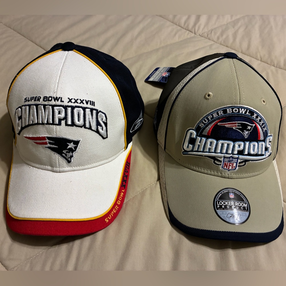 ‘2 Pack’ - NFL New England Patriots Super Bowl Champs - Authentic Ball Caps
